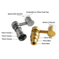 TITANIUM 4 IN 1 SIDECAR HYBRID BANGER DAB NAIL - Discreet Smoker