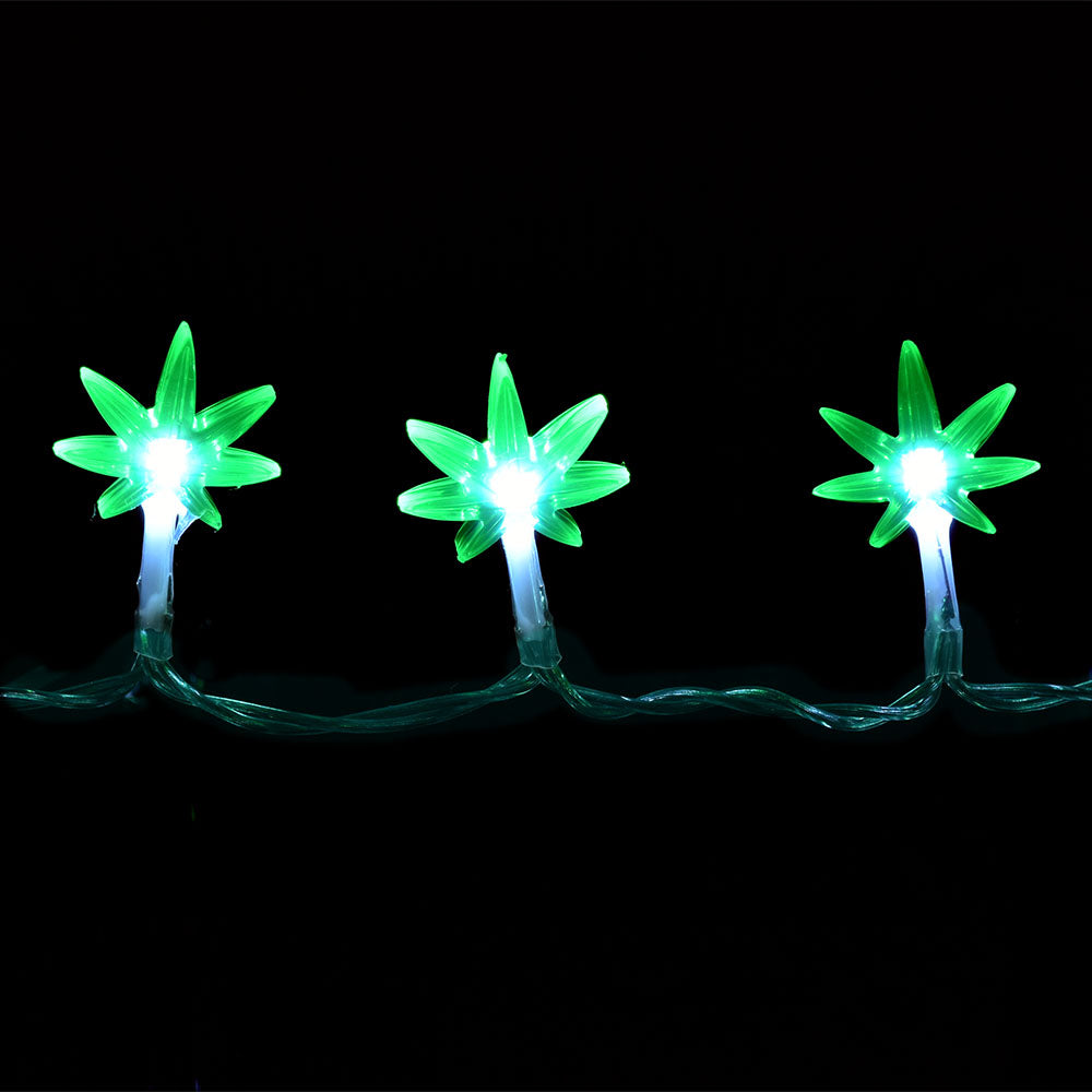 Pulsar LED Hemp Leaf Necklace - 36" - Discreet Smoker