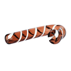 Candy Cane Glass Hand Pipe - 4.5" - Discreet Smoker