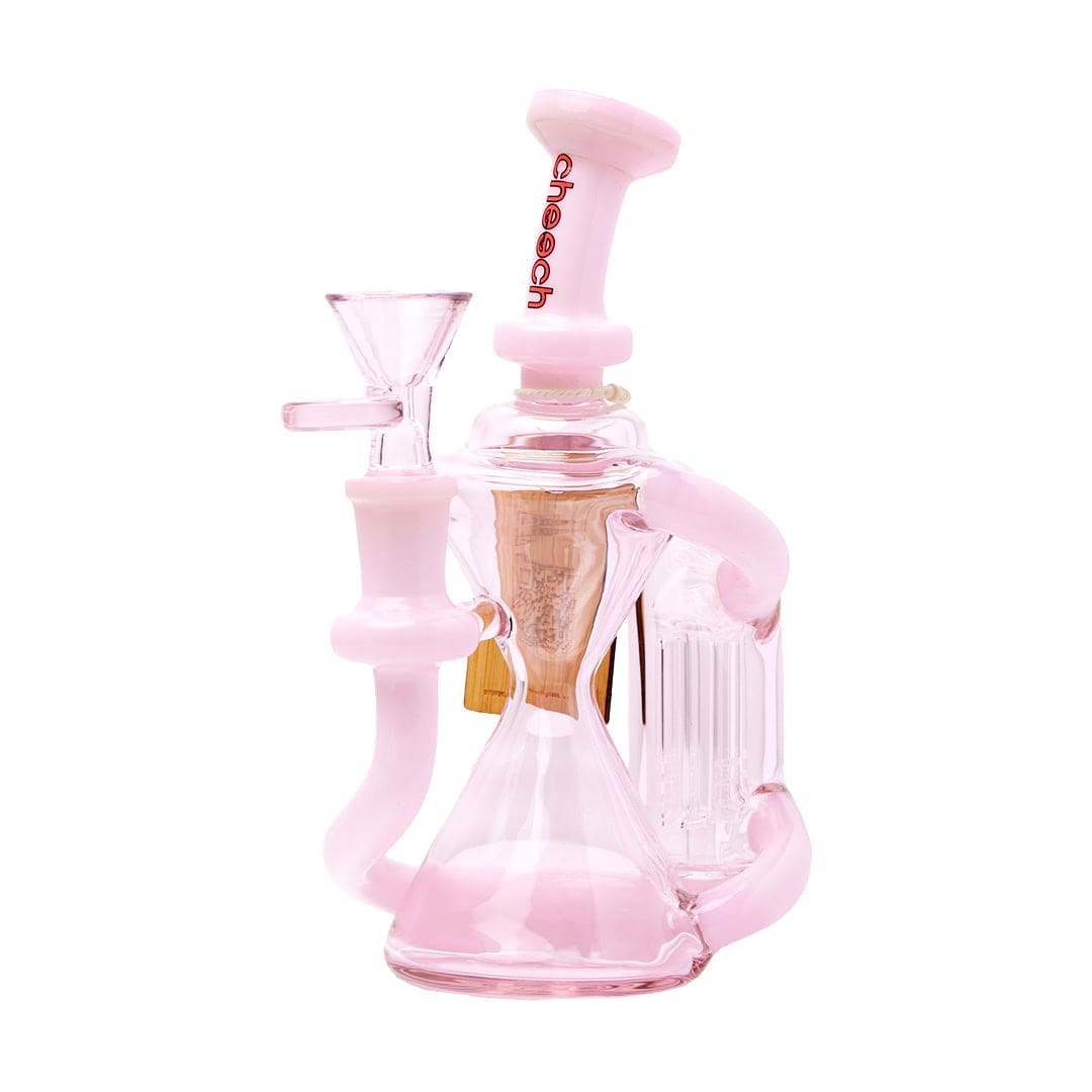 Cheech Glass 7" Tree Perc Recycler Water Pipe - Discreet Smoker