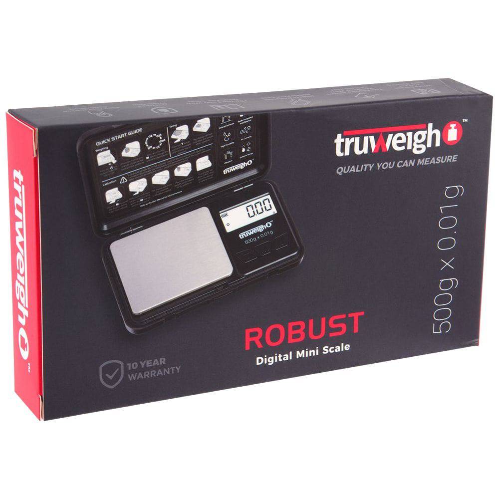 Truweigh Robust Rechargeable Digital Mini Scale | 500g x 0.01g - Discreet Smoker