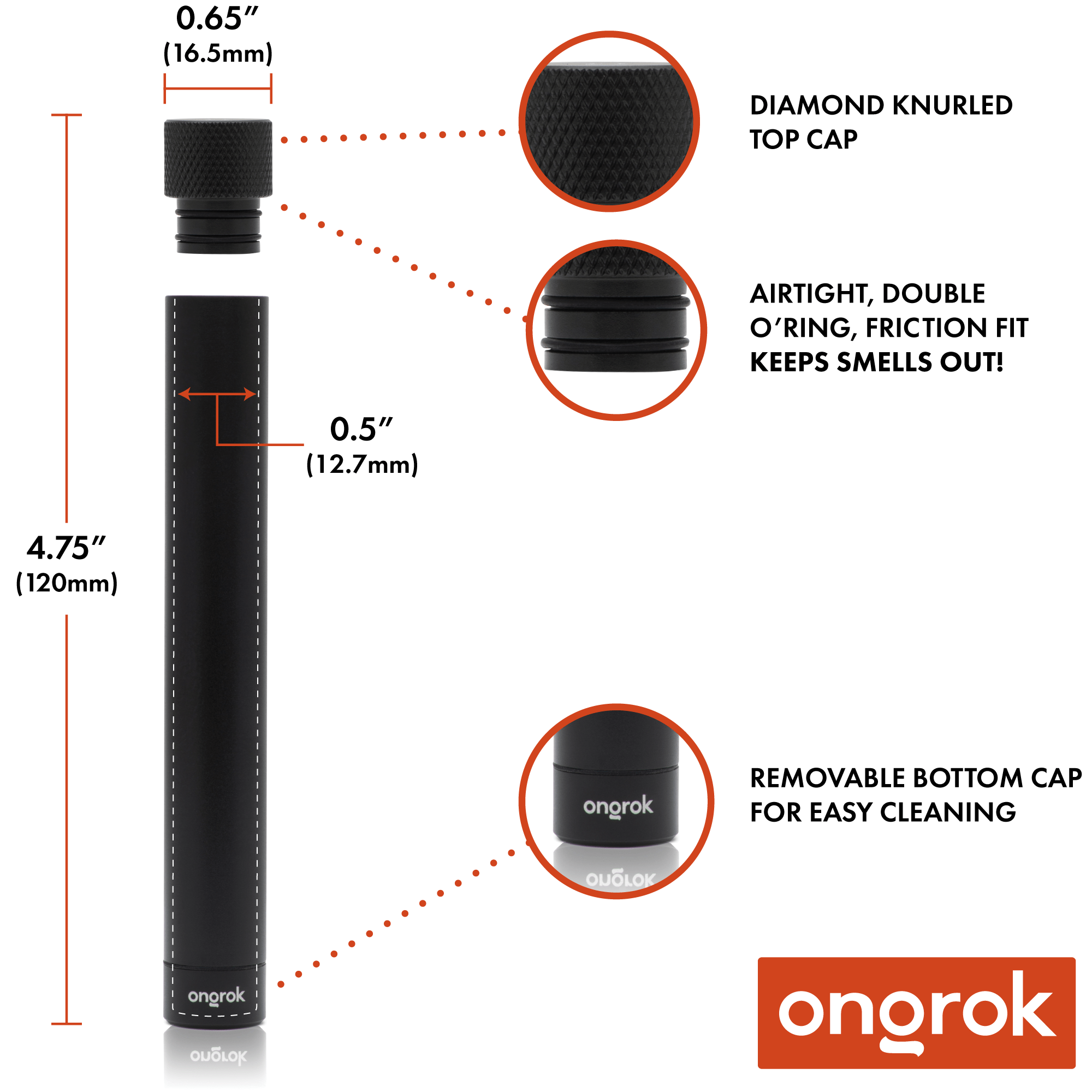 Ongrok Premium Storage Tube | Single - Discreet Smoker