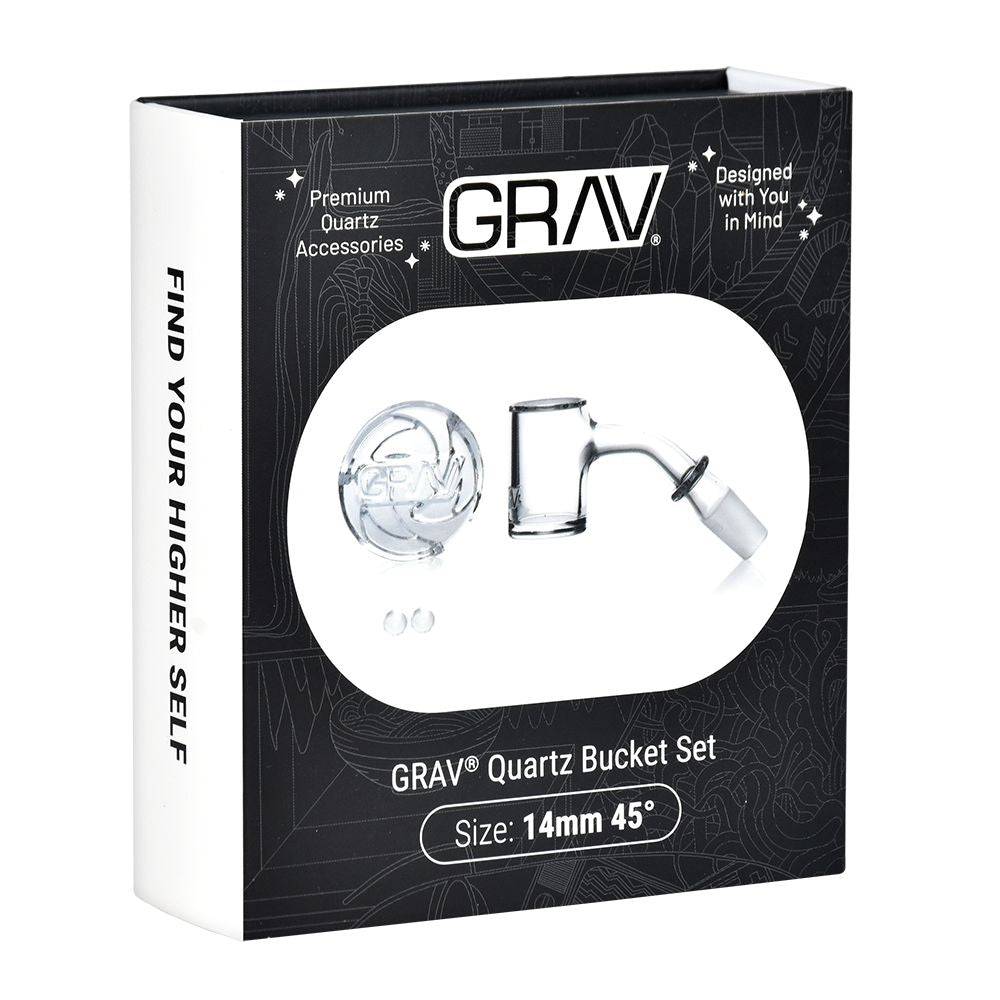 GRAV Seamless Quartz Banger Set | 4pc | 14mm M - Discreet Smoker