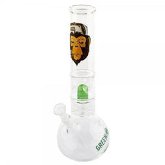 Greenline | 12.5" Round Glass Water Pipe w/ Dome Perc - Discreet Smoker