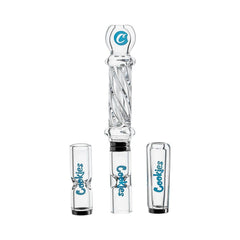Cookies Pocket Hitter 3-in-1 Glass Chillum & Tip Kit - 4.25" - Discreet Smoker
