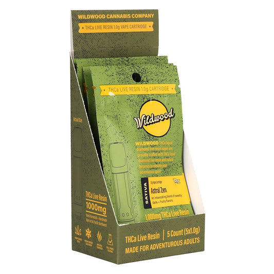 Wildwood Dispensary Grade Live Resin THCA Cartridge | 1g | 5ct Display - Discreet Smoker
