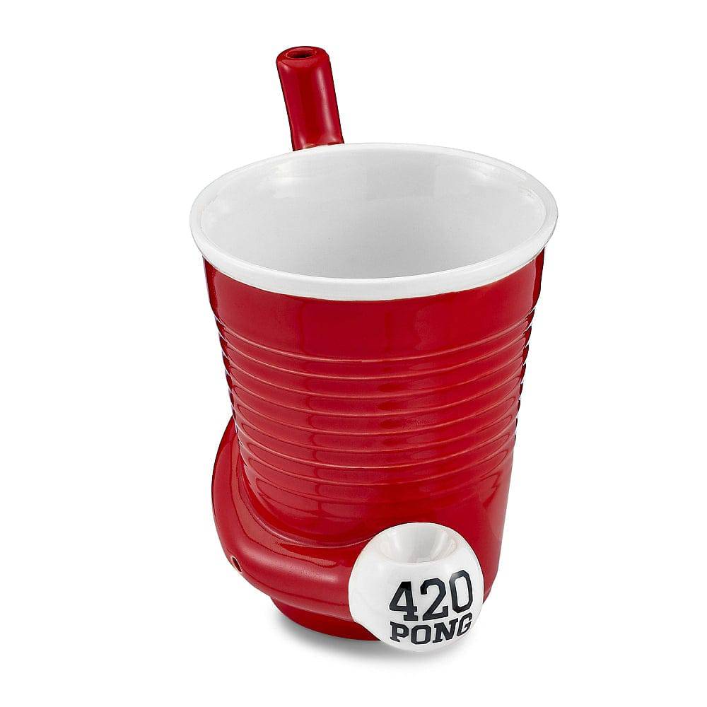 Beer Pong Pipe Mug - Discreet Smoker
