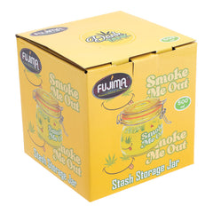Fujima Dank Tank Smiley Smoke Me Out Glass Jar - 500ml - Discreet Smoker