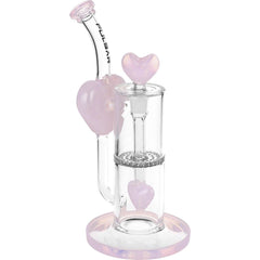 Pulsar Hearts on Hearts Recycler Water Pipe - 8.25" / 14mm F - Discreet Smoker