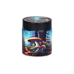 Mushroom Forest Glass Beaker Water Pipe Smoking Set - 7.75" / 14mm F - Discreet Smoker