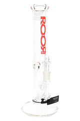 ROOR Tech 14″ Straight Tube Bong with Showerhead Perc – 5 mm Clear - Discreet Smoker