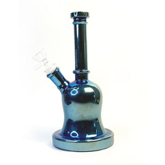 BELL SHAPED METALLIC GLASS BONG - Discreet Smoker