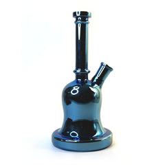 BELL SHAPED METALLIC GLASS BONG - Discreet Smoker
