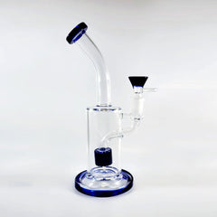 BENT NECK DAB RIG WITH DRUM PERCOLATOR - Discreet Smoker