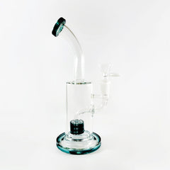 BENT NECK DAB RIG WITH DRUM PERCOLATOR - Discreet Smoker