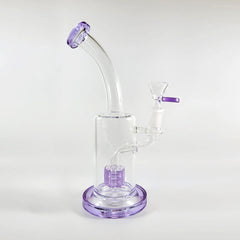BENT NECK DAB RIG WITH DRUM PERCOLATOR - Discreet Smoker