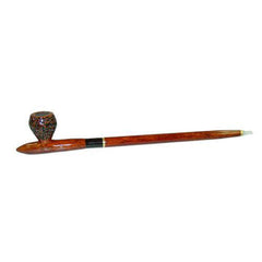 Engraved African Wood & Sassafras Tobacco Pipe - Discreet Smoker