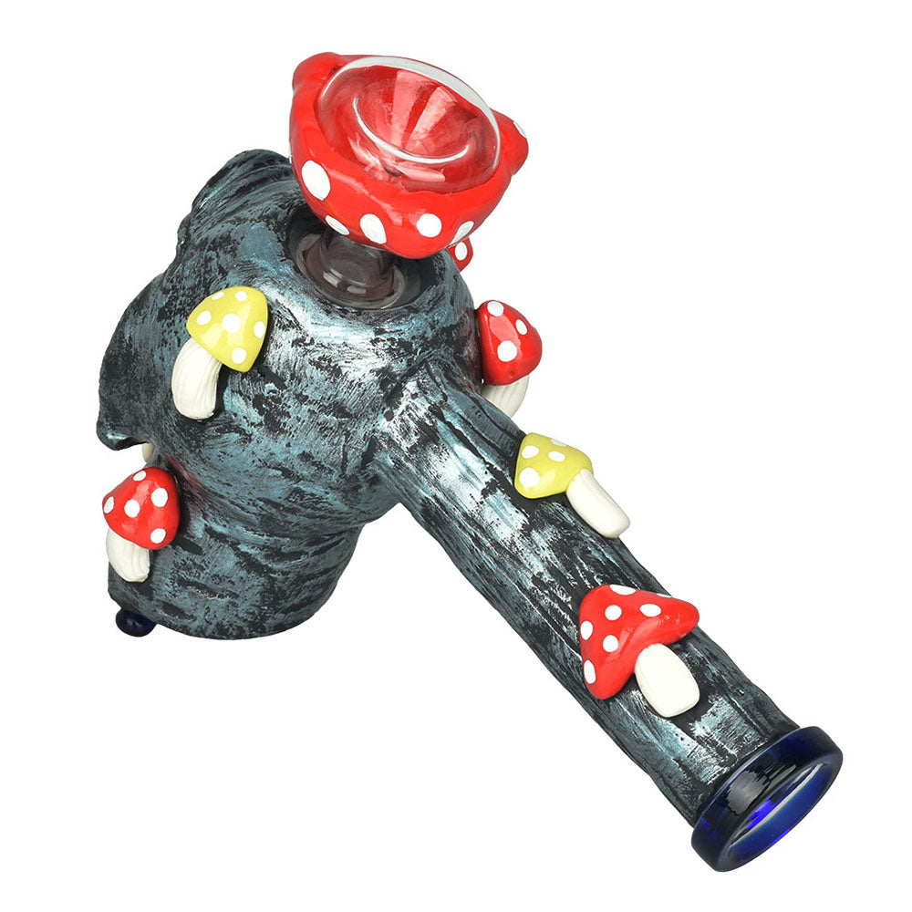 Pulsar Rainbow Puking Skull Bubbler Pipe - 8" / 19mm F - Discreet Smoker