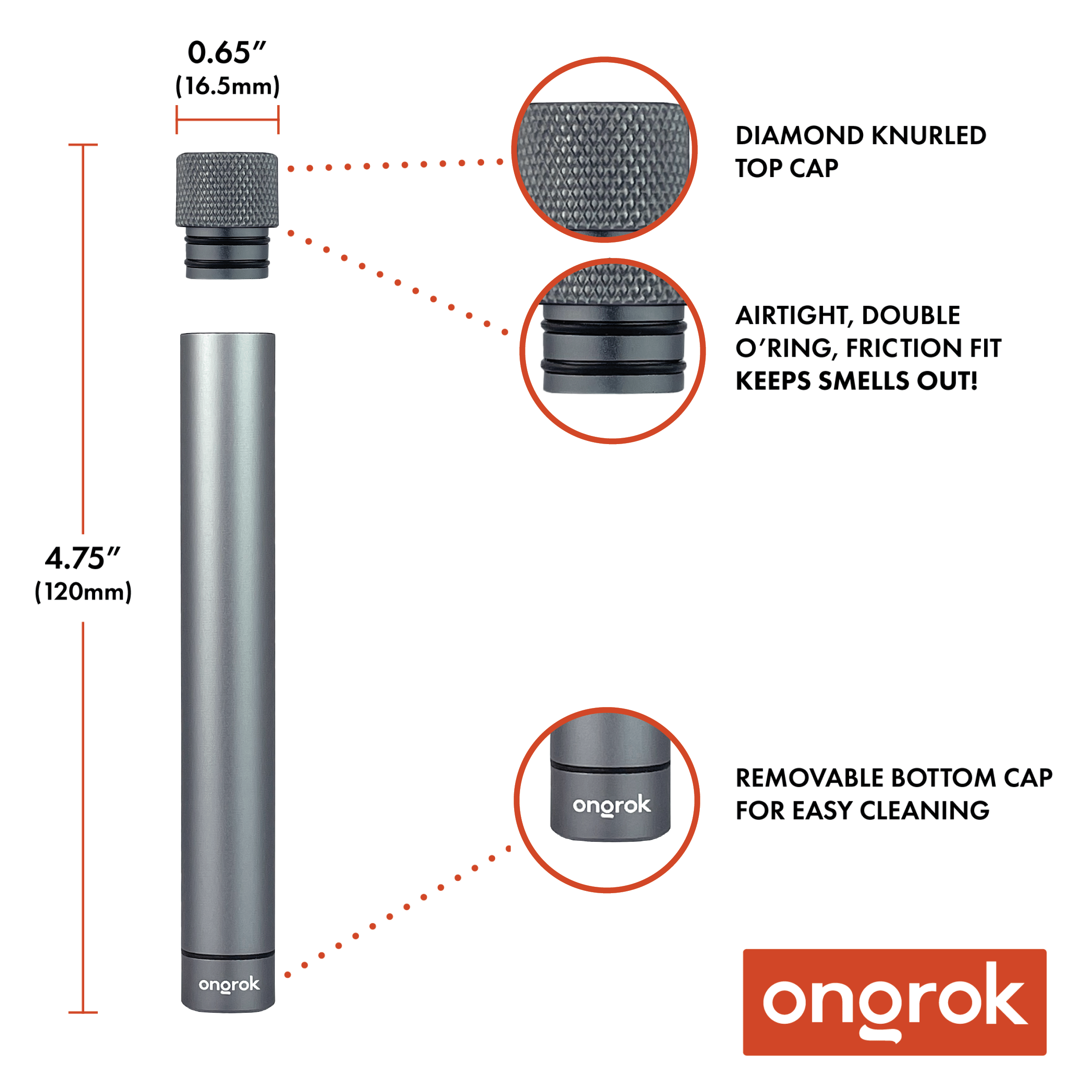 Ongrok Premium Storage Tube | Single - Discreet Smoker