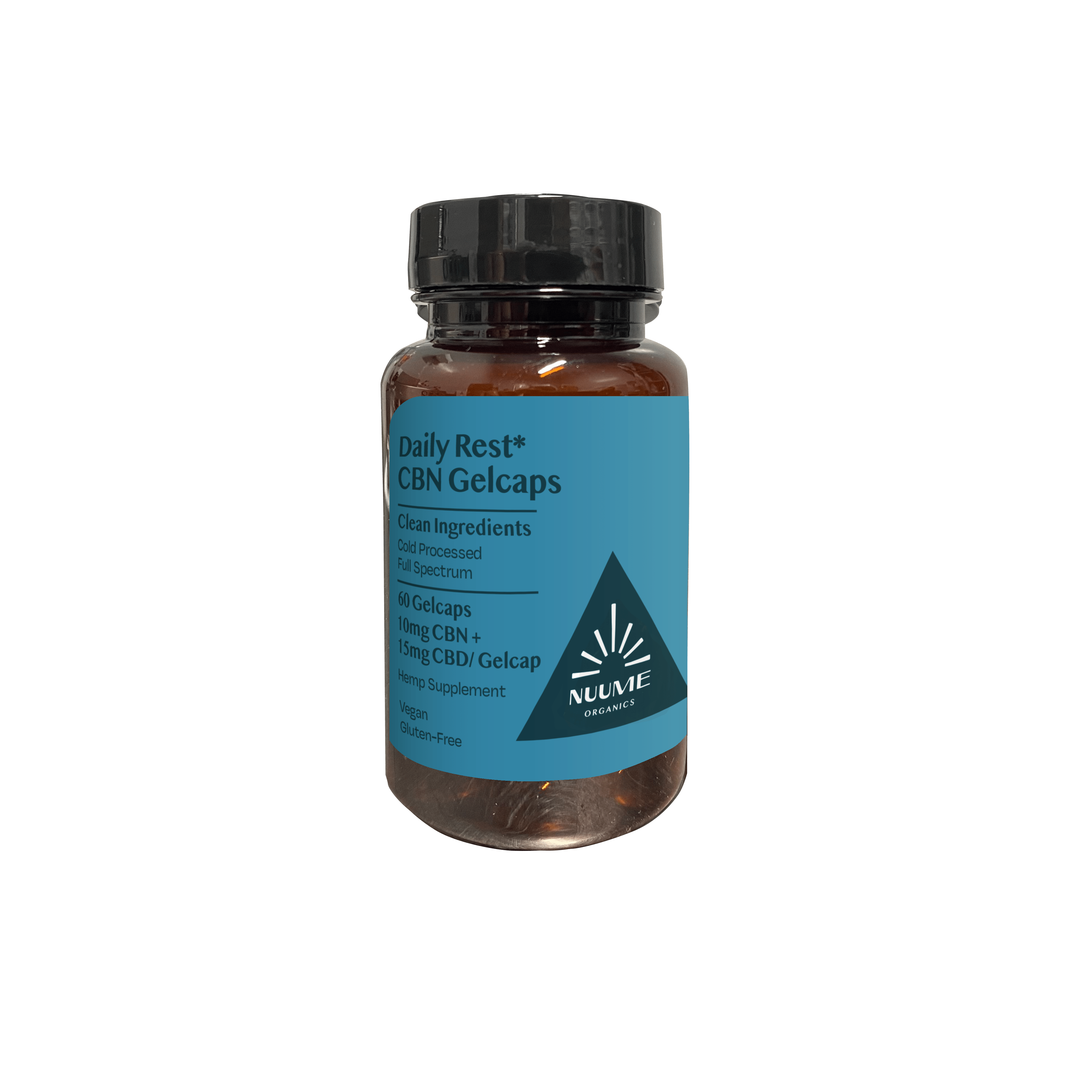 CBN+CBD Daily Rest* Gelcaps - 60ct bottle 10mg+15mg (1500mg/bottle) - Discreet Smoker