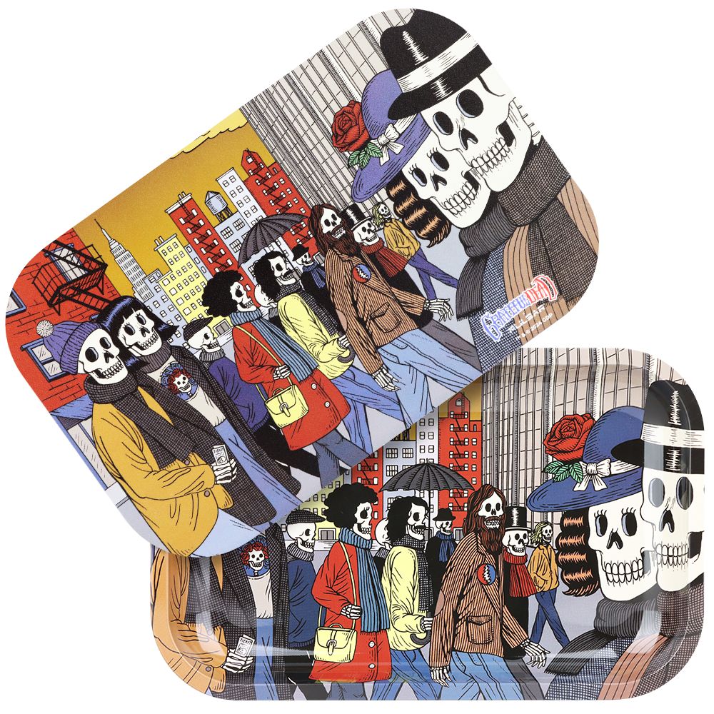 Grateful Dead x Pulsar Rolling Tray & Lid Kit - Street People / 11" x 7" - Discreet Smoker