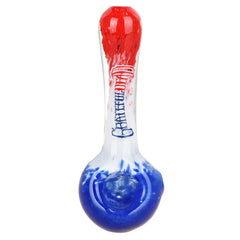 Grateful Dead x Pulsar Grateful Frit Glass Spoon Pipe - 4.5" - Discreet Smoker