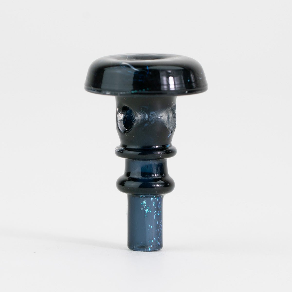 Empire Glassworks PuffCo Peak Pro 3D XL Chamber Glass Joystick Cap - Black Nebula - Discreet Smoker