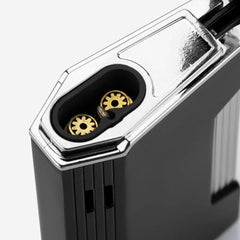 Silver Double Jet Torch Lighter - Discreet Smoker