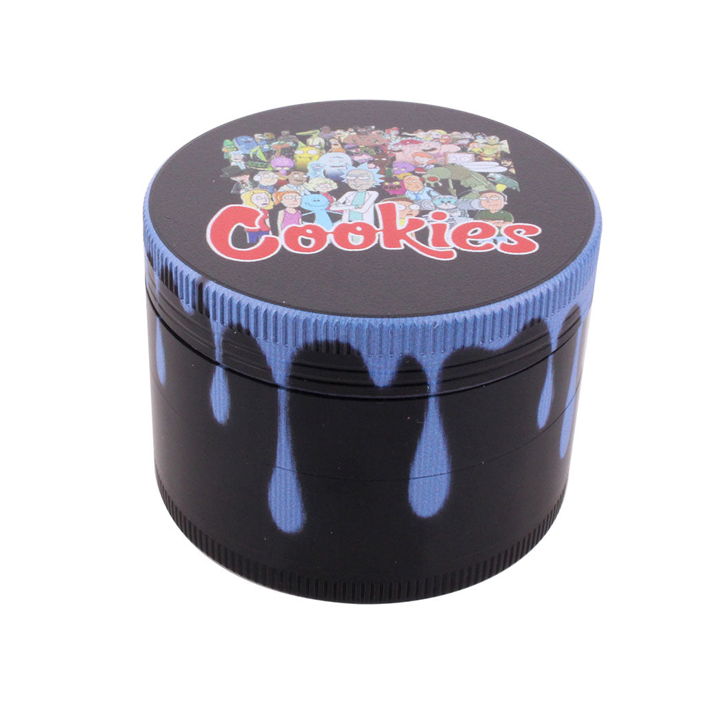 COLOR DRIP ALUMINUM 4-PIECE HERB GRINDER - Discreet Smoker