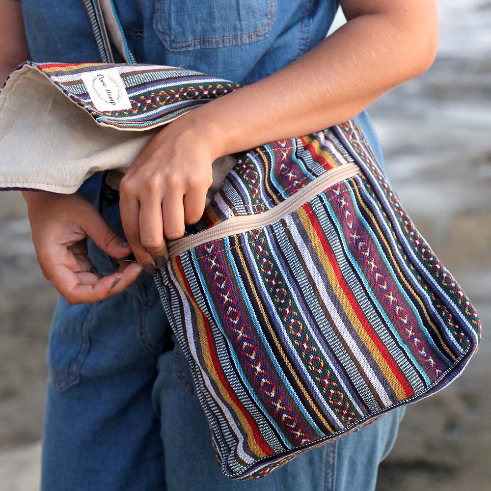 Core Hemp Crossbody Messenger Bag - ॐ Boho - Discreet Smoker
