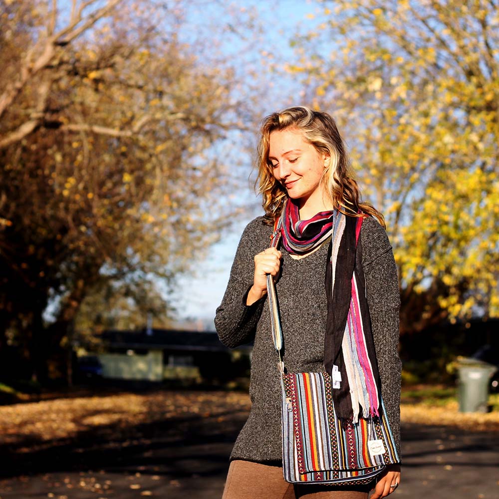 Core Hemp Crossbody Messenger Bag - ॐ Boho - Discreet Smoker