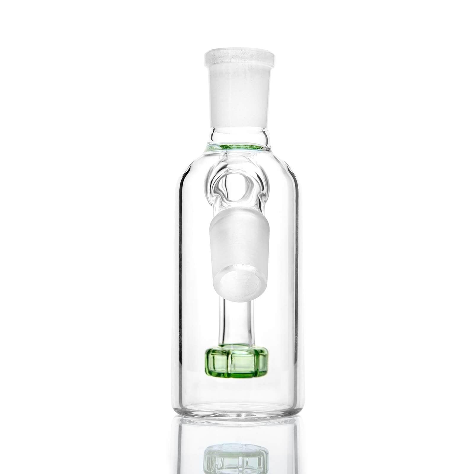 18mm Ash Catcher 45 Degree Green - Discreet Smoker