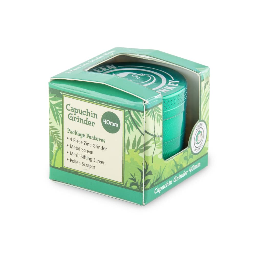 Green Monkey Grinder - Capuchin 4pc - 40mm - Discreet Smoker