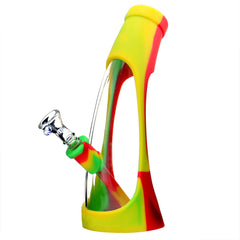 Silicone and Glass Horn Bong - Discreet Smoker