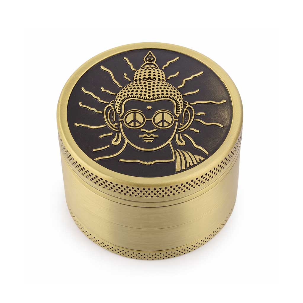 VINTAGE ALUMINUM EMBOSSED HERB GRINDER - Discreet Smoker