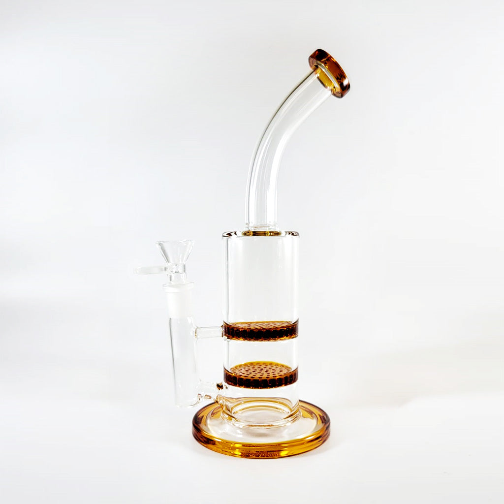 Dual Honeycomb Disk Perc Rig - Discreet Smoker