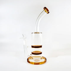 Dual Honeycomb Disk Perc Rig - Discreet Smoker