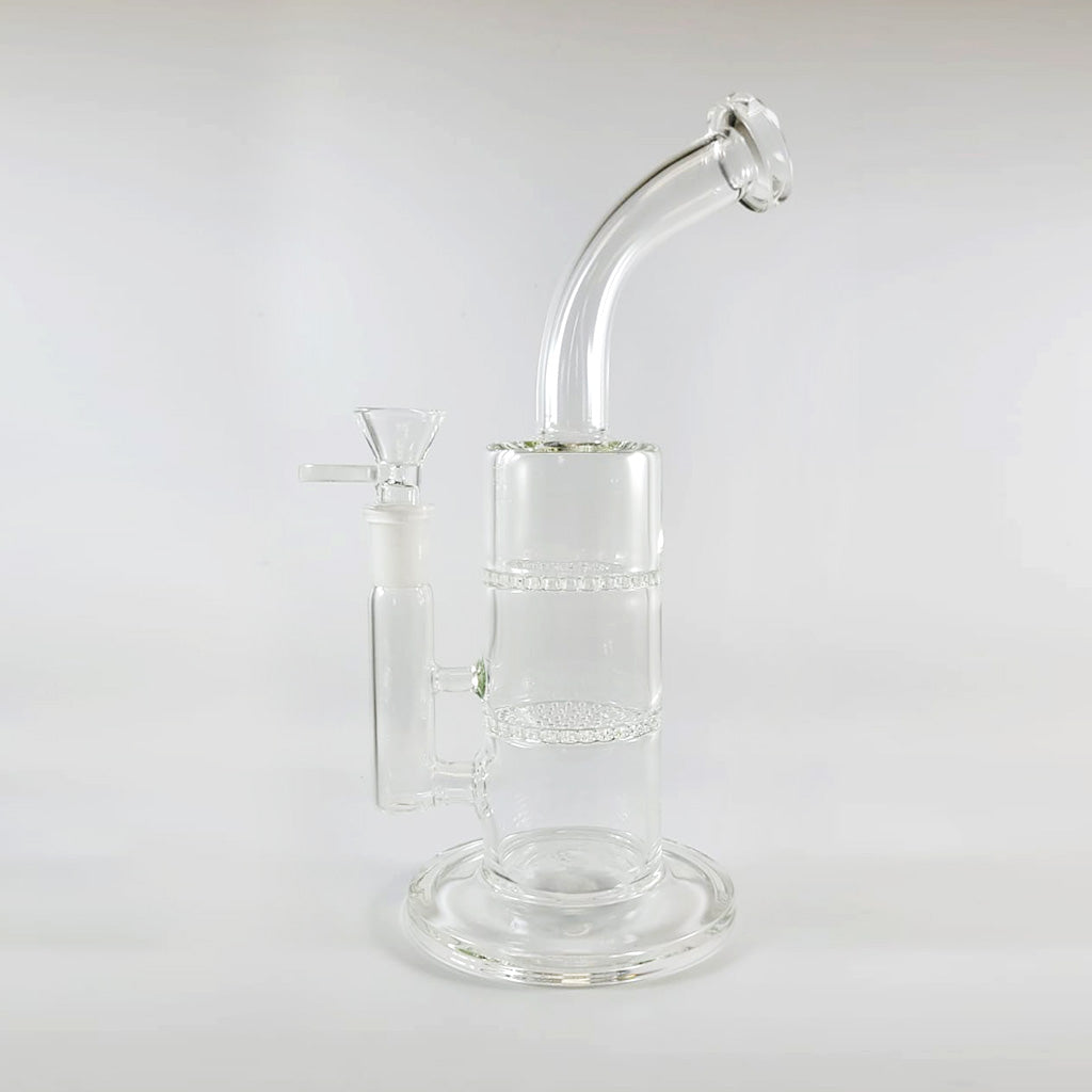 Dual Honeycomb Disk Perc Rig - Discreet Smoker