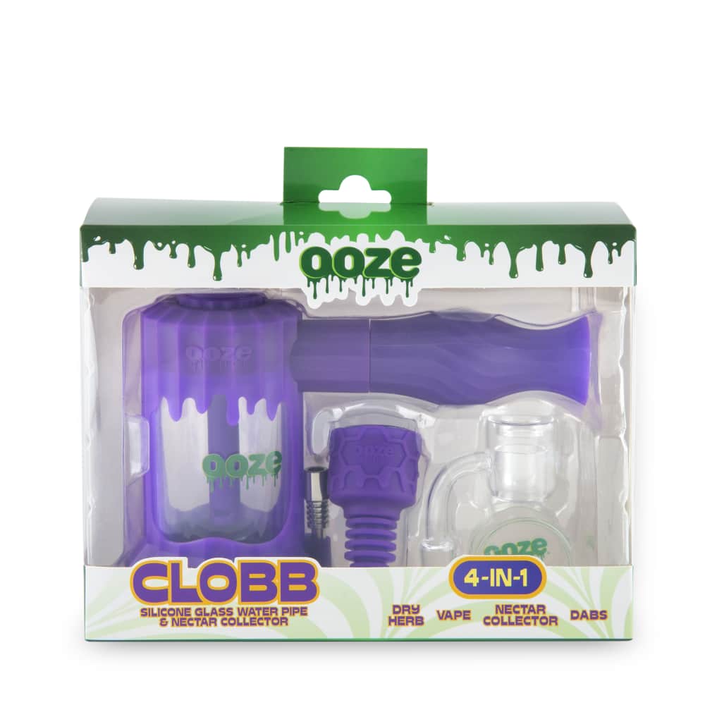 Ooze Clobb Silicone Water Pipe and Dab Straw - Discreet Smoker