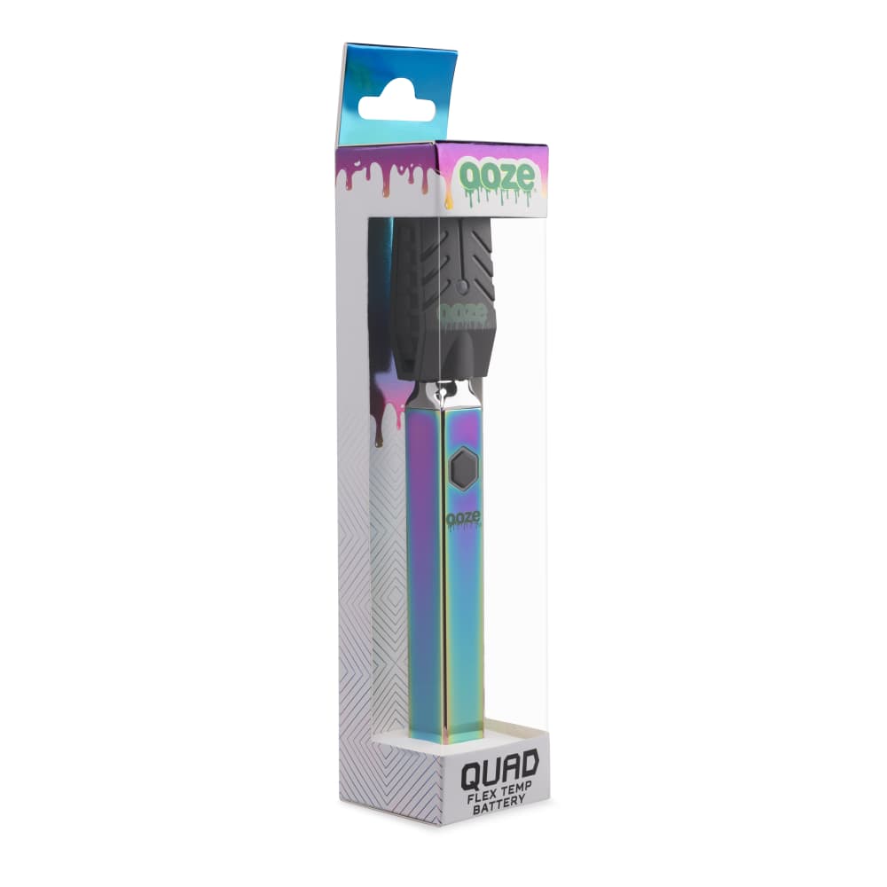 Ooze Quad 510 Thread 500 mAh Square Vape Pen Battery - Discreet Smoker