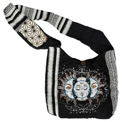 ThreadHeads Sun & Moon Striped Sling Bag - 15"x15" - Discreet Smoker