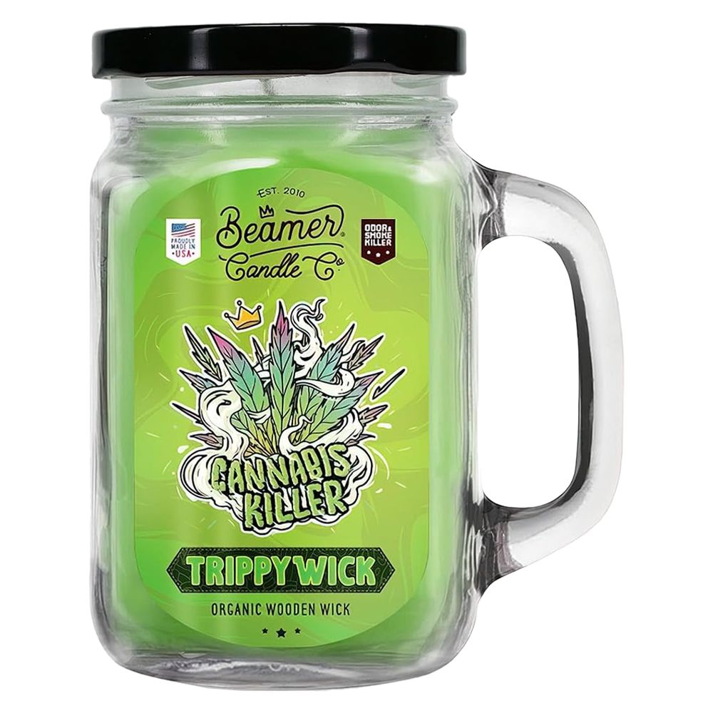 Beamer Candle Co. Trippy Wick Collection Mason Jar Candle | 12oz - Discreet Smoker