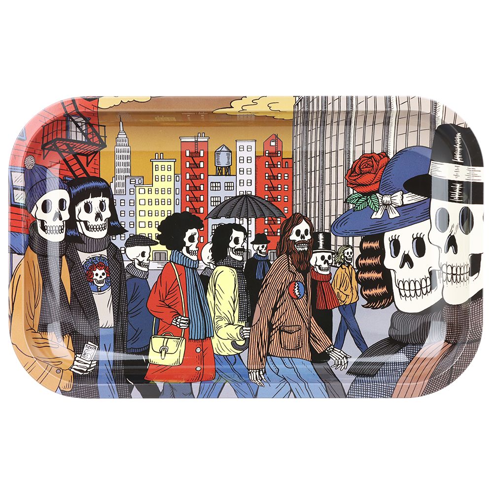 Grateful Dead x Pulsar Metal Rolling Tray - Street People / 11" x 7" - Discreet Smoker