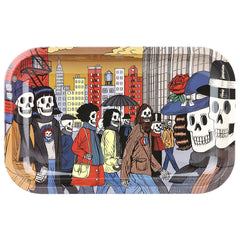 Grateful Dead x Pulsar Metal Rolling Tray - Street People / 11" x 7" - Discreet Smoker