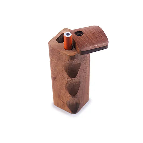 Handmade Wooden Grip Dugout w/ One Hitter - Discreet Smoker