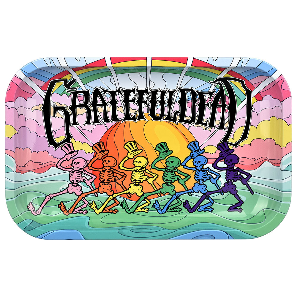 Grateful Dead x Pulsar Rolling Tray Kit | 11"x7" | Under the Rainbow - Discreet Smoker