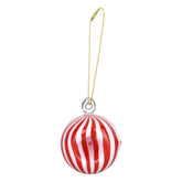 Santa's Secret Hangable Glass Christmas Ornament Hand Pipe - 2.75" / Peppermint - Discreet Smoker
