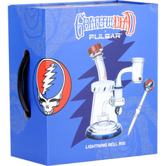 Grateful Dead x Pulsar Lightning Bell Dab Rig Set - 7.5" / 14mm F - Discreet Smoker