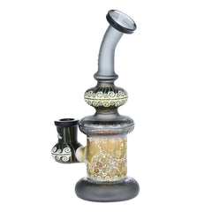 Lookah Glass Sacred Turtle Black Etched Glass Water Pipe - 7" / 14mm F - Discreet Smoker