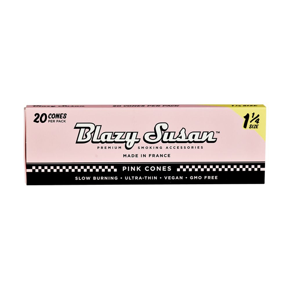 Blazy Susan Pre-Rolled Cones Slide Box | 1 1/4 | 20pc | 12pk Display Blazy Susan Pre-Rolled Cones Slide Box | 1 1/4 | Cone - Discreet Smoker